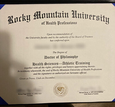 Rocky Mountain University diploma