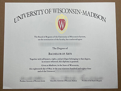 Purchase a University of Wisconsin Madison fake degree.