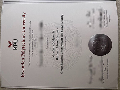 Purchase a Kwantlen Polytechnic University fake diploma online.