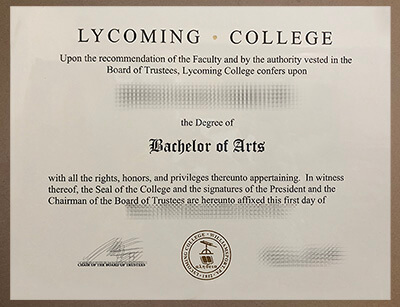 get Lycoming College diploma