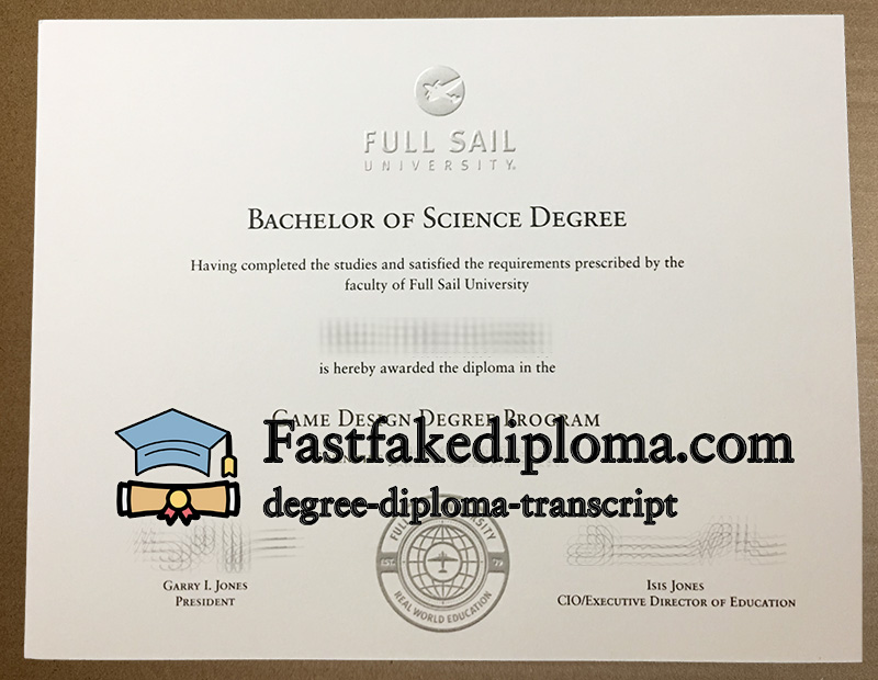 Order Full Sail University certificate,