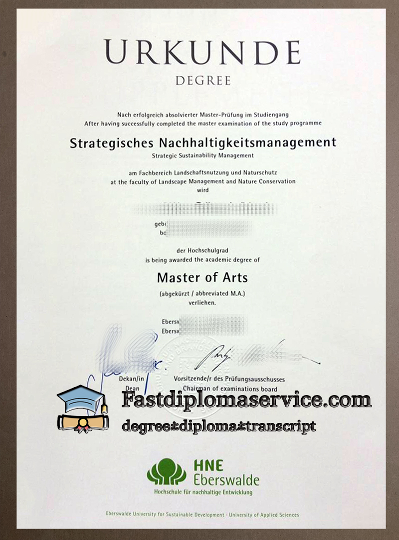 Where to get HNE Eberswalde certificate?