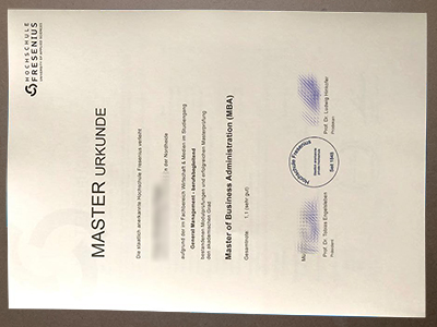Order Hochschule Fresenius diploma