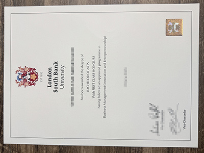 Order London South Bank diploma