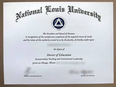order National Louis University diploma