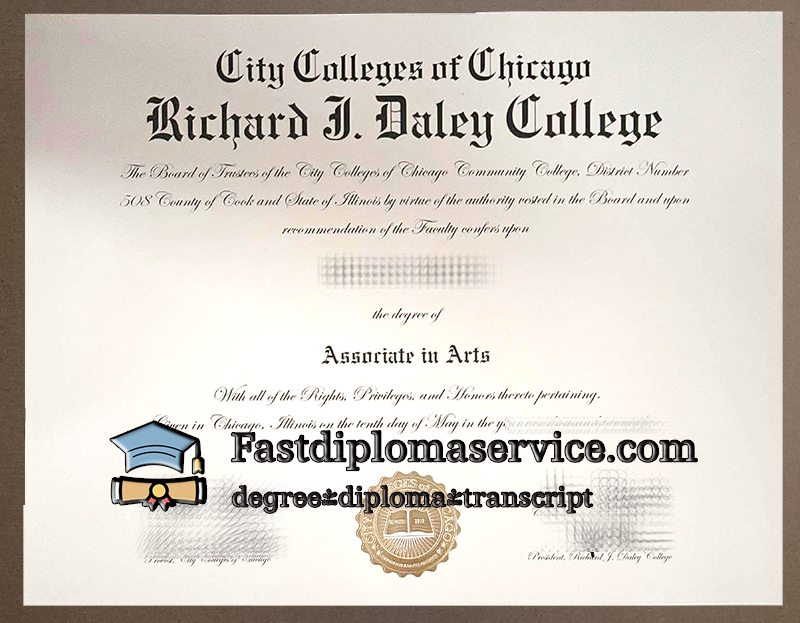 Order Richard J. Daley College diploma