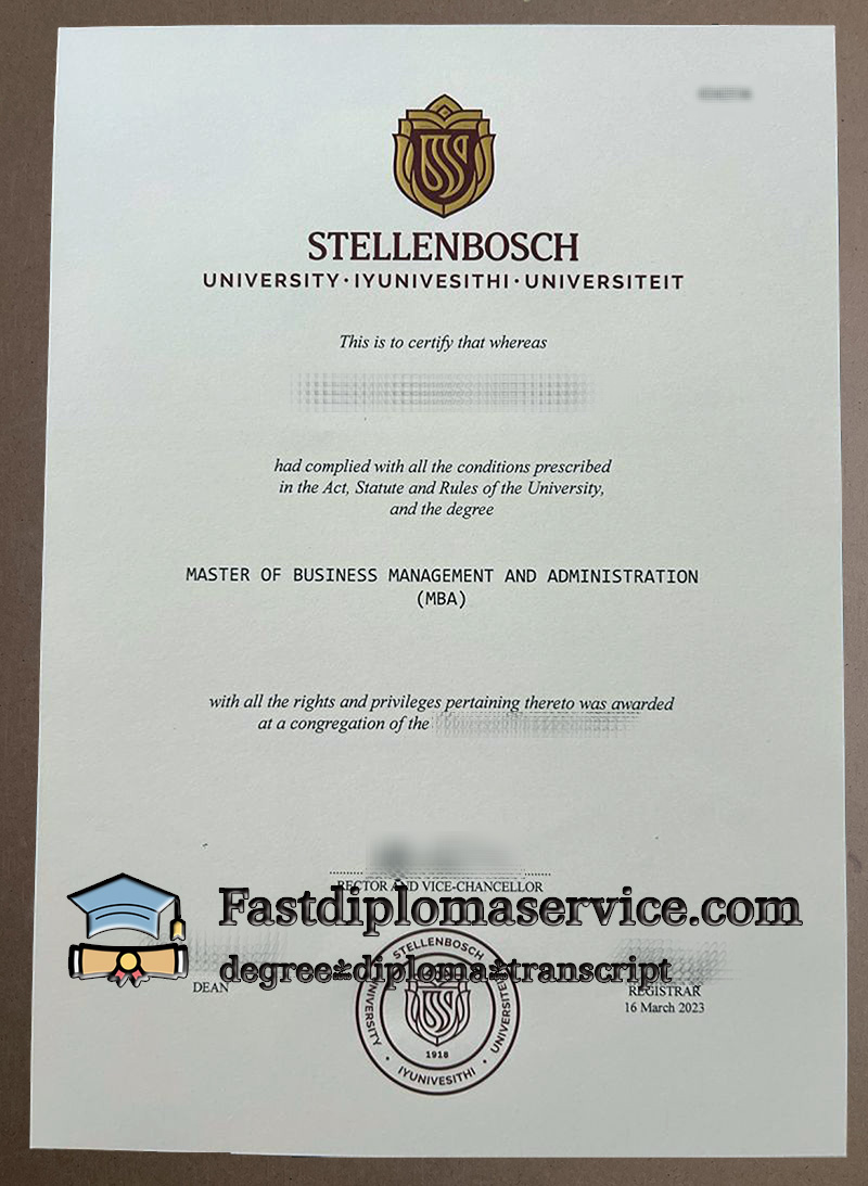 How to get Stellenbosch University diploma?