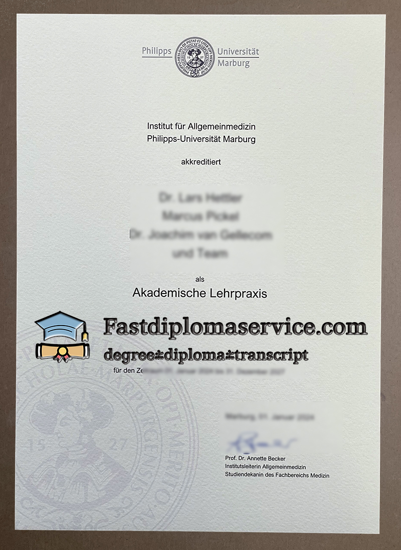 Buy Universität Marburg diploma