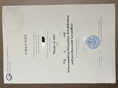 fake University of Göttingen Urkunde