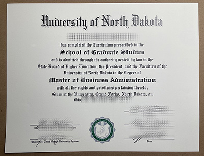 Order University of North Dakota diploma