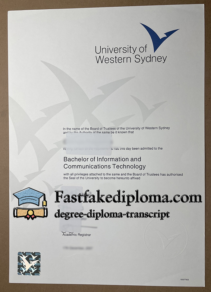 get University of Western Sydney diploma