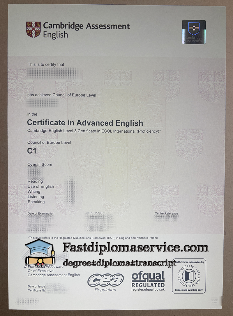 Order Cambridge Assessment English C1 certificate