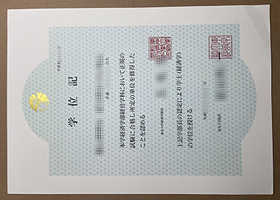make University of Tokyo certificate