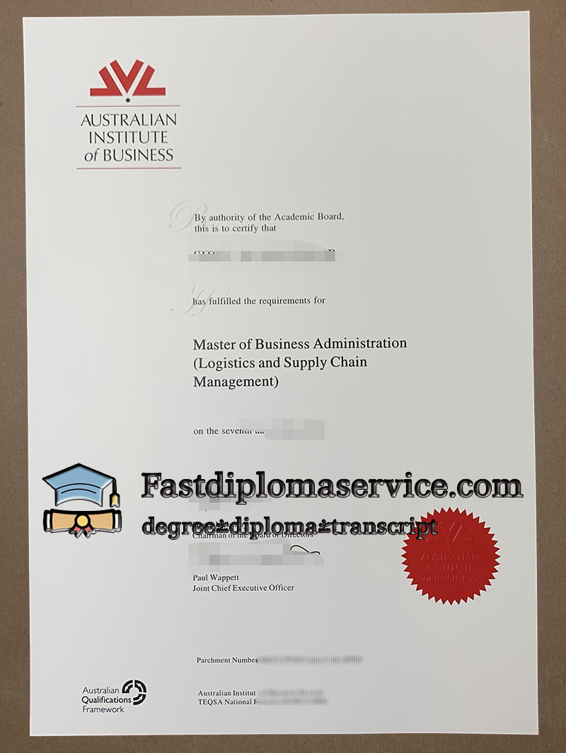 Buy Australian Institute of Business diploma