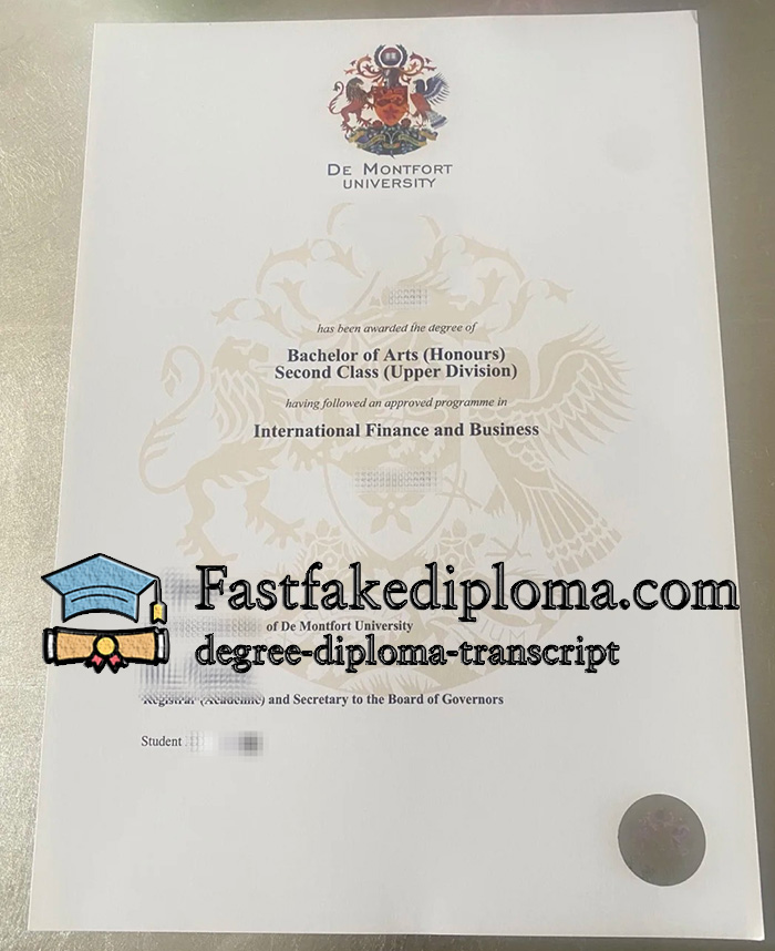 Order De Montfort University diploma