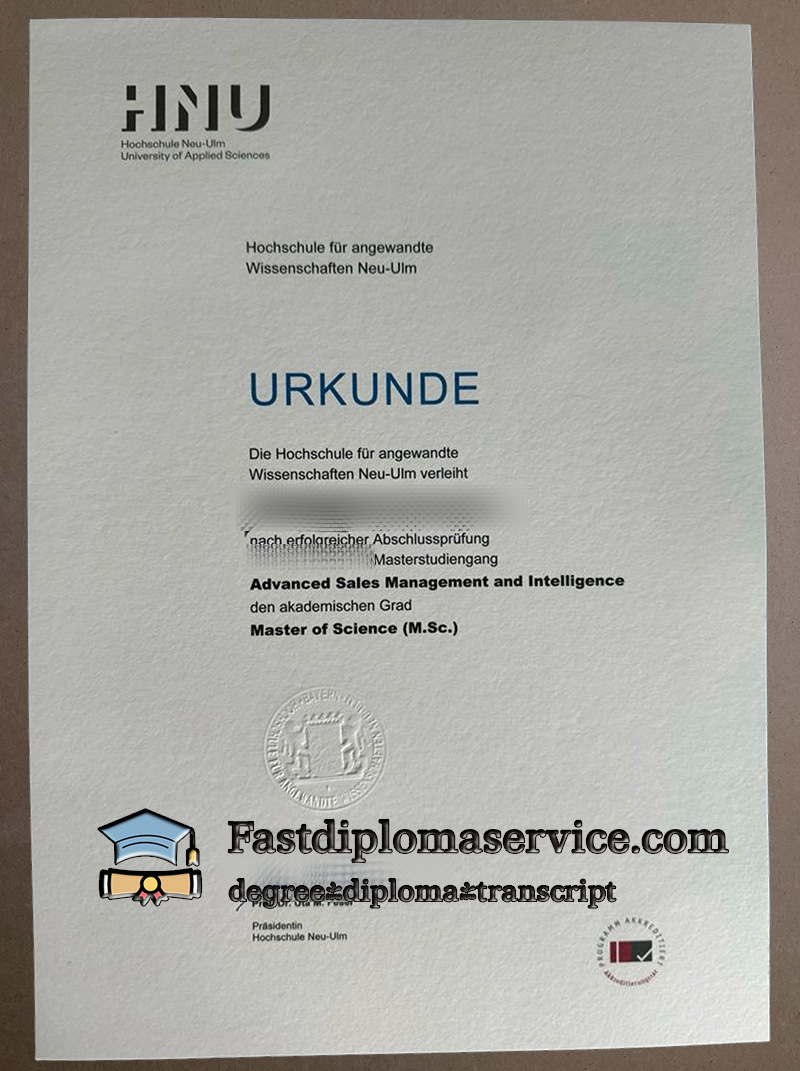 Order Hochschule Neu Ulm diploma