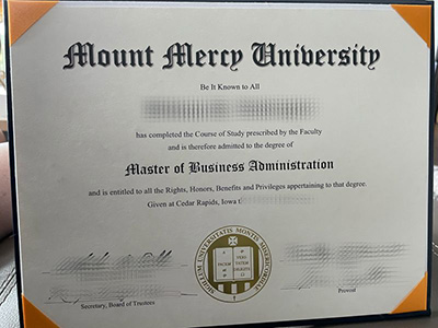 fake Mount Mercy University diploma