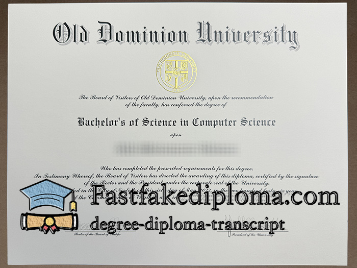 fake Old Dominion University diploma