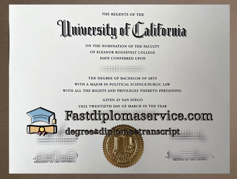 UC San Diego diploma