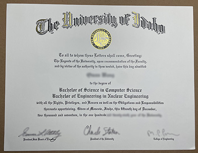 Order University of Idaho diploma