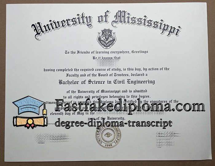 Buy University of Mississippi diploma