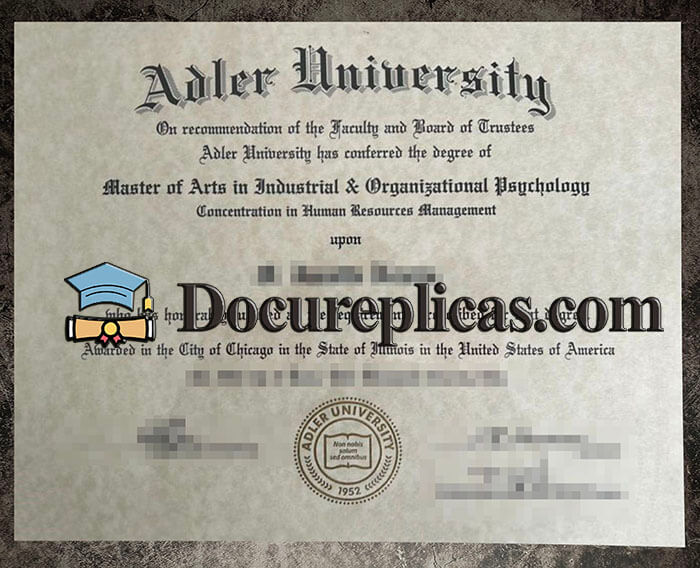 purchase realistic Adler University diploma