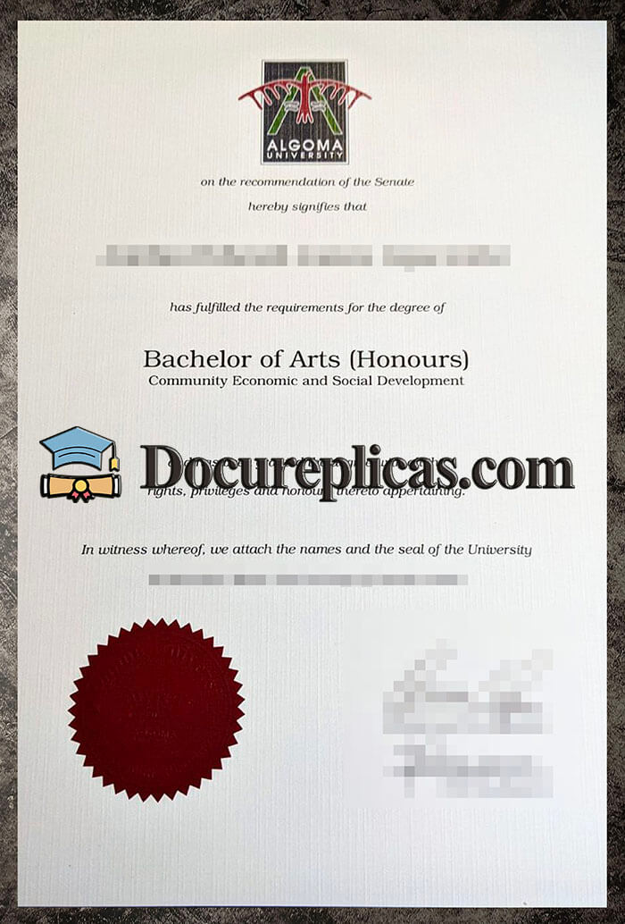 purchase realistic Algoma University diploma