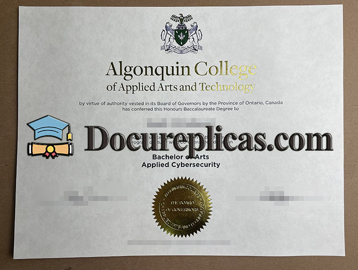 purchase realistic Algonquin College diploma
