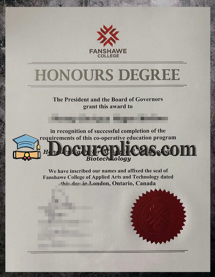 purchase realistic Fanshawe College diploma