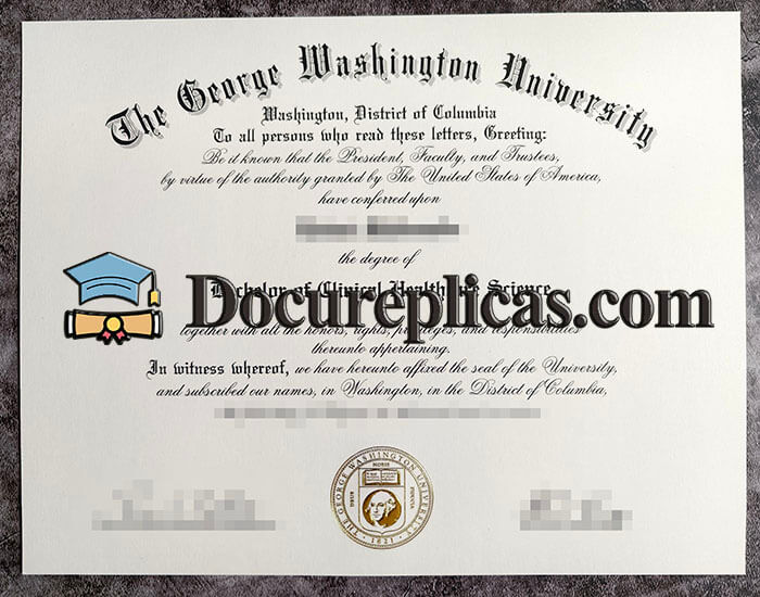 purchase realistic George Washington University diploma