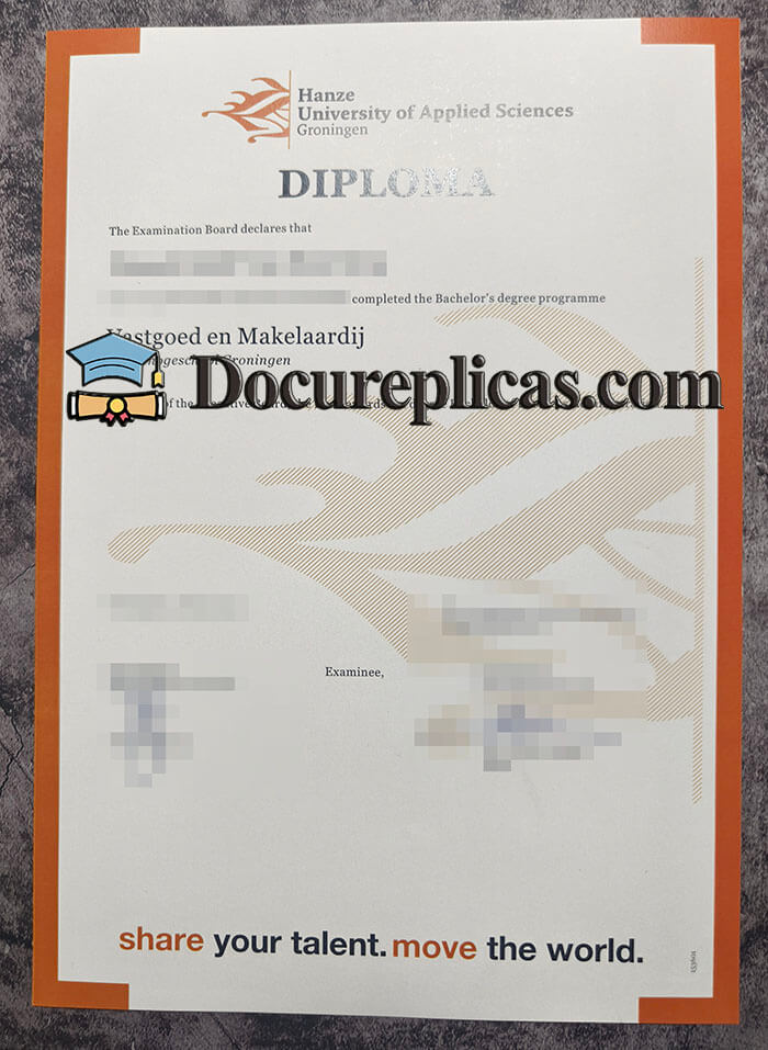 purchase realistic Hanze University of Applied Sciences diploma