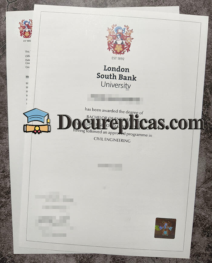 purchase realistic London South Bank University diploma