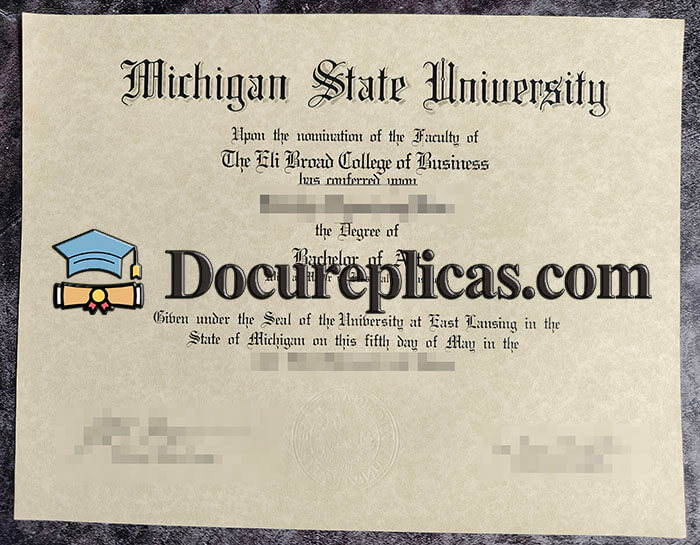 purchase realistic Michigan State University diploma