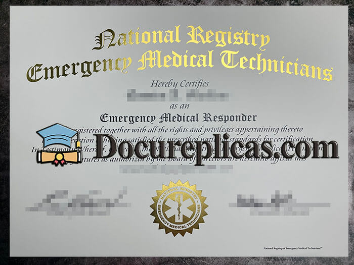 purchase realistic NREMT certificate