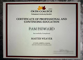 purchase realistic Olds College Professional & Continuing Education certificate