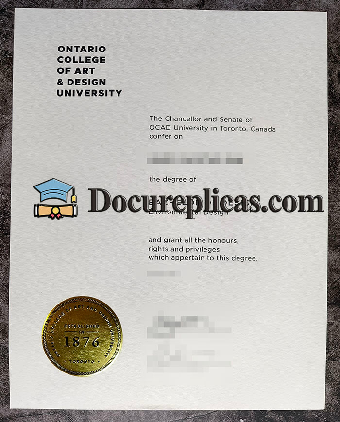purchase realistic Ontario College of Art & Design University diploma