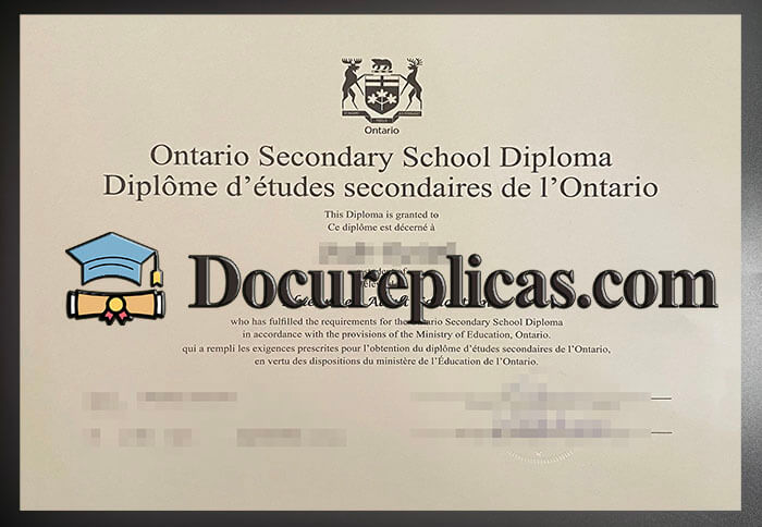 purchase realistic Ontario Secondary School Diploma
