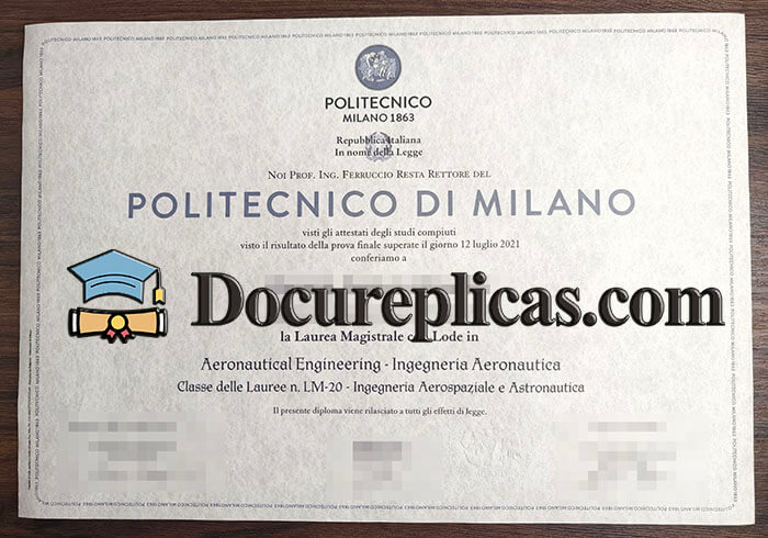 purchase realistic Politecnico di Milano diploma