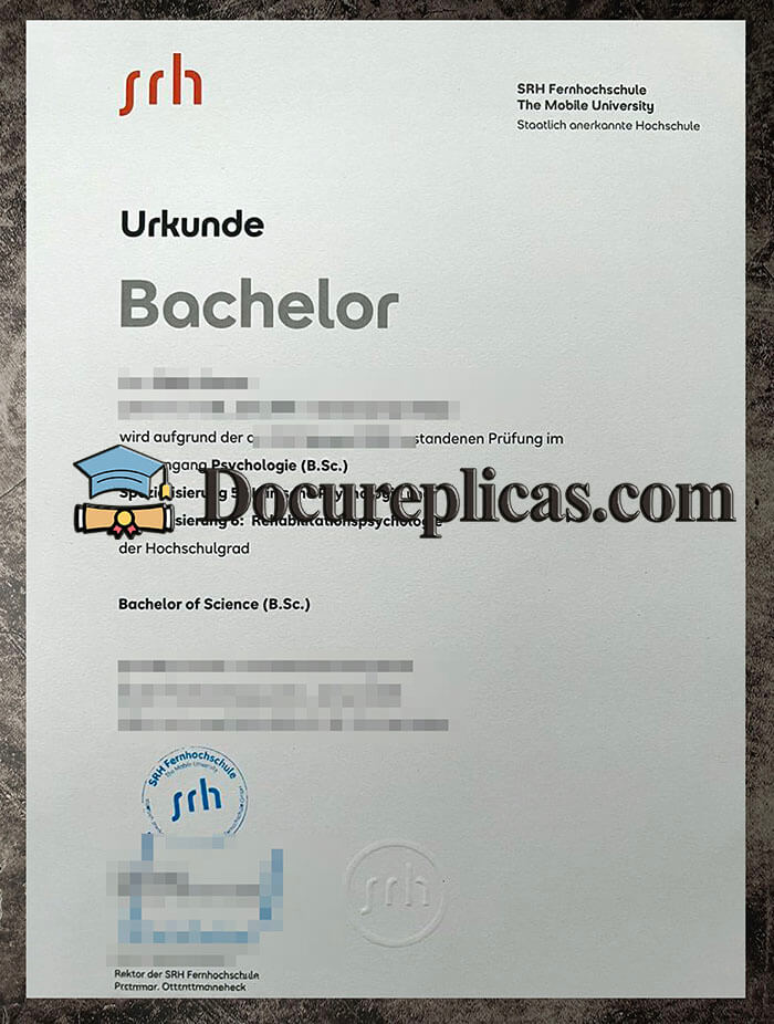 purchase realistic SRH Fernhochschule diploma