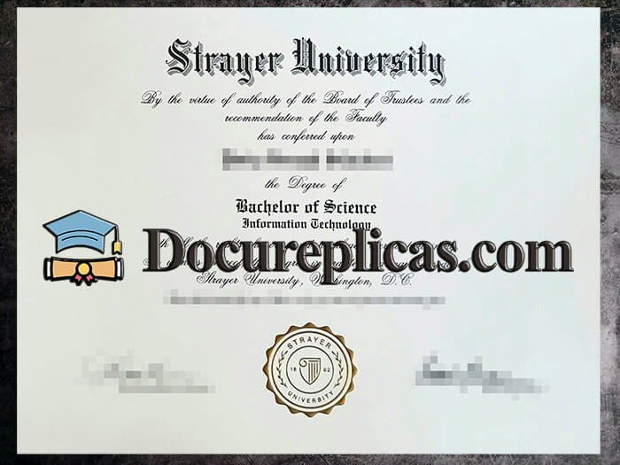 purchase realistic Strayer University diploma