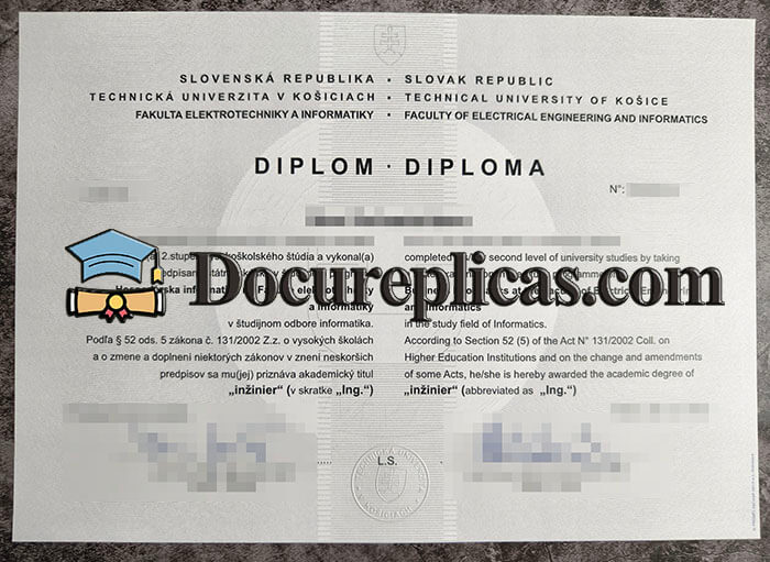purchase realistic Technical University of Kosice diploma