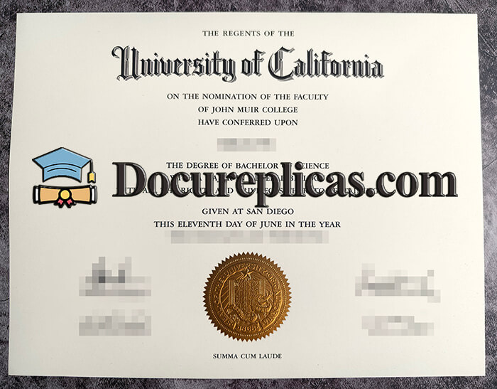 purchase realistic University of California San Diego diploma
