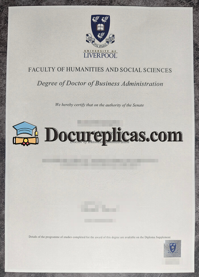 purchase realistic University of Liverpool diploma