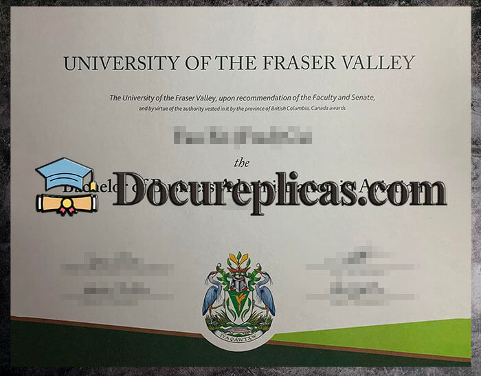 purchase realistic University of the Fraser Valley diploma
