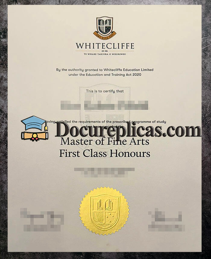 purchase realistic Whitecliffe College diploma
