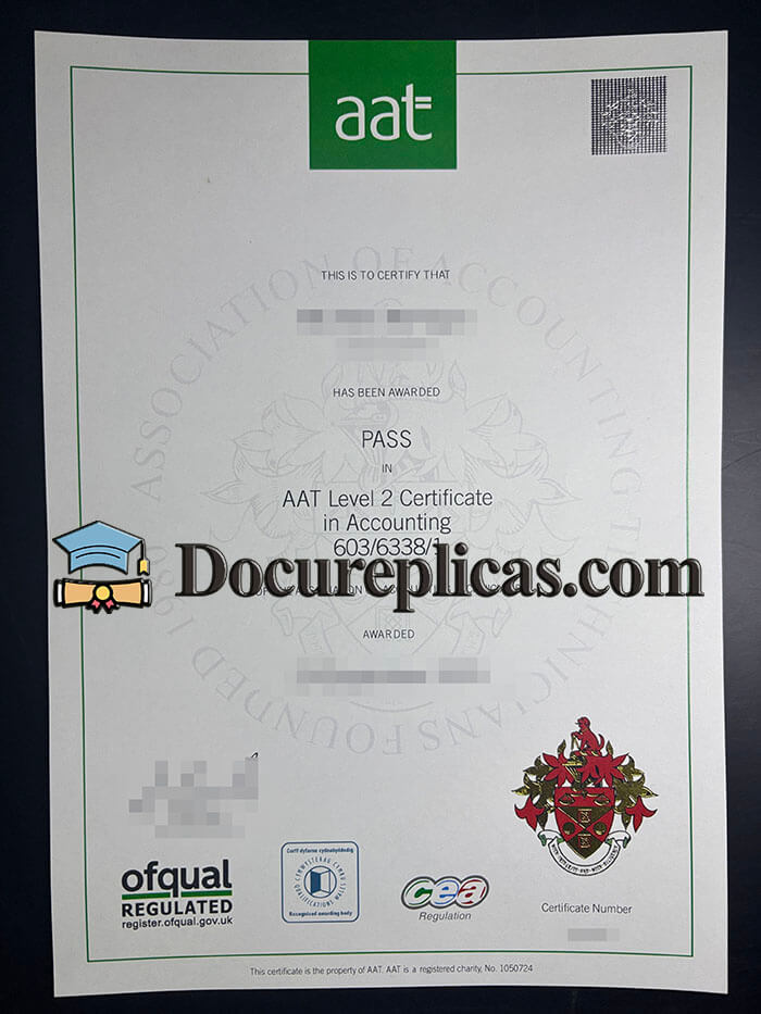 purchase realistic AAT Level 2 certificate in Accounting