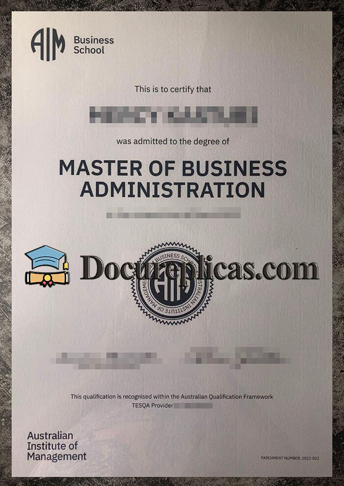 purchase realistic AIM Business School diploma