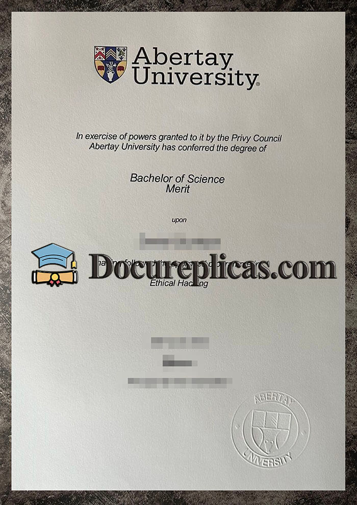 purchase realistic Abertay University degree