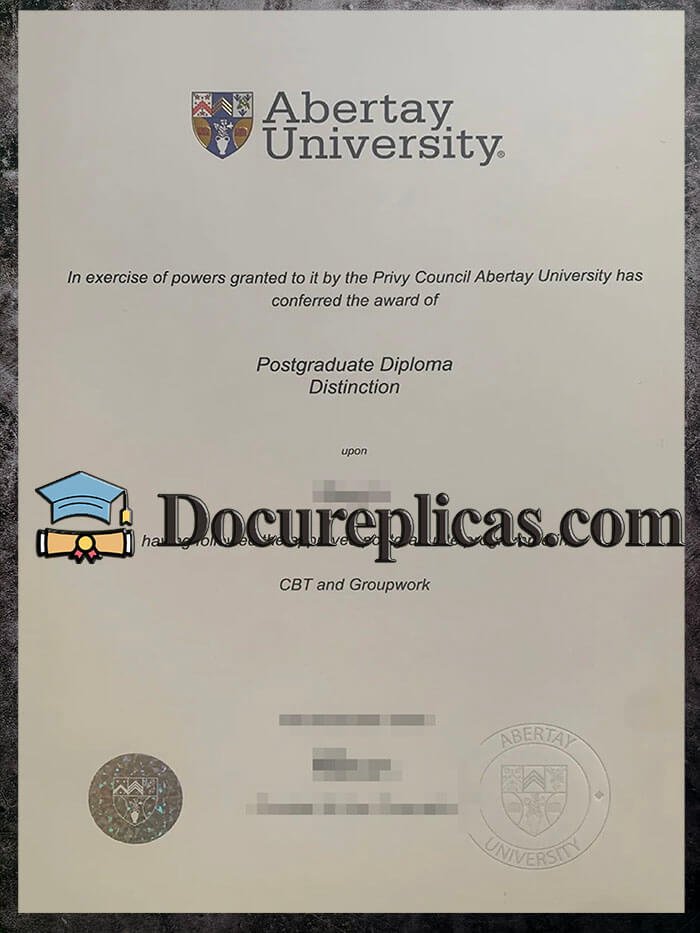 purchase realistic Abertay University diploma