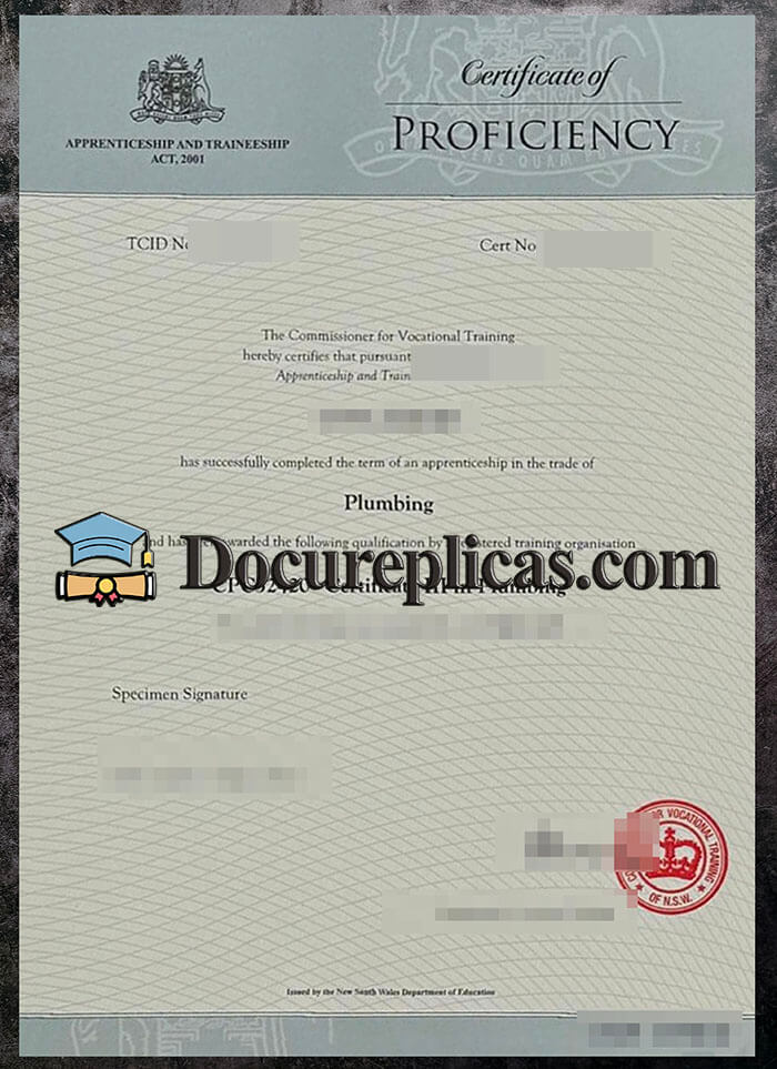 purchase realistic Australian Certificate of Proficiency